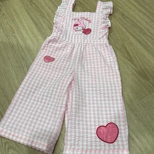 Sanrio Melody Pink Gingham Kids Overalls
